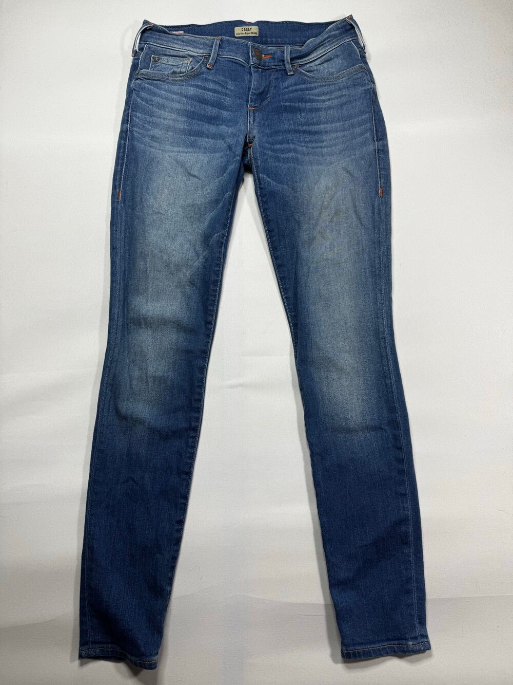 True Religion Women's Casey Low Rise Super Skinny Blue Denim Jeans -26 (27x30.5)